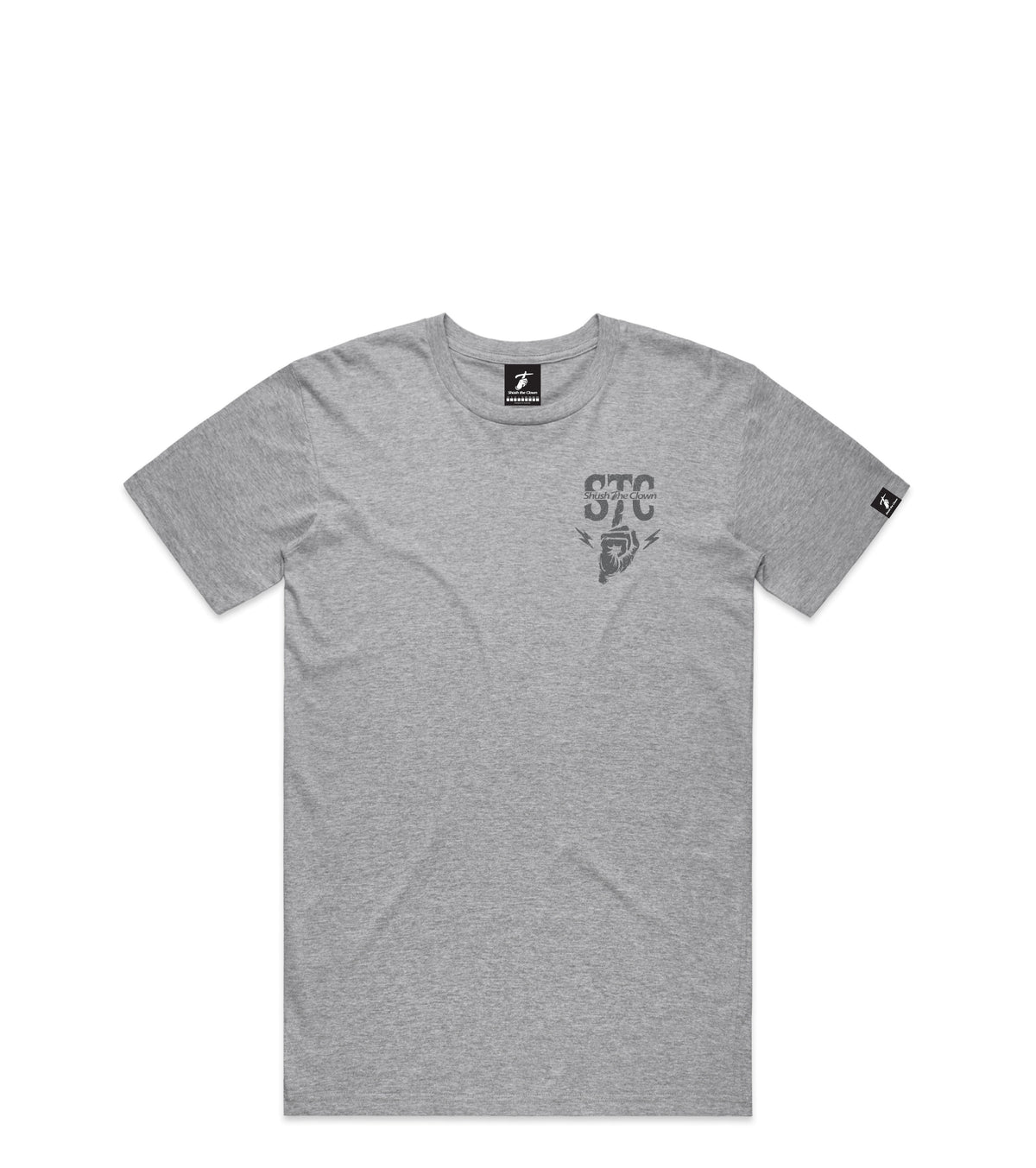 Grey Marle T-Shirt with Bold Graphic