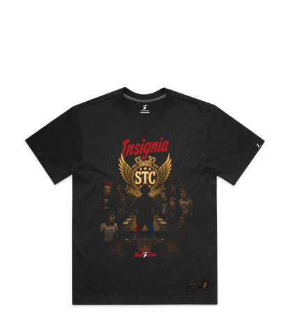Faded Black T-Shirt with Bold Graphic