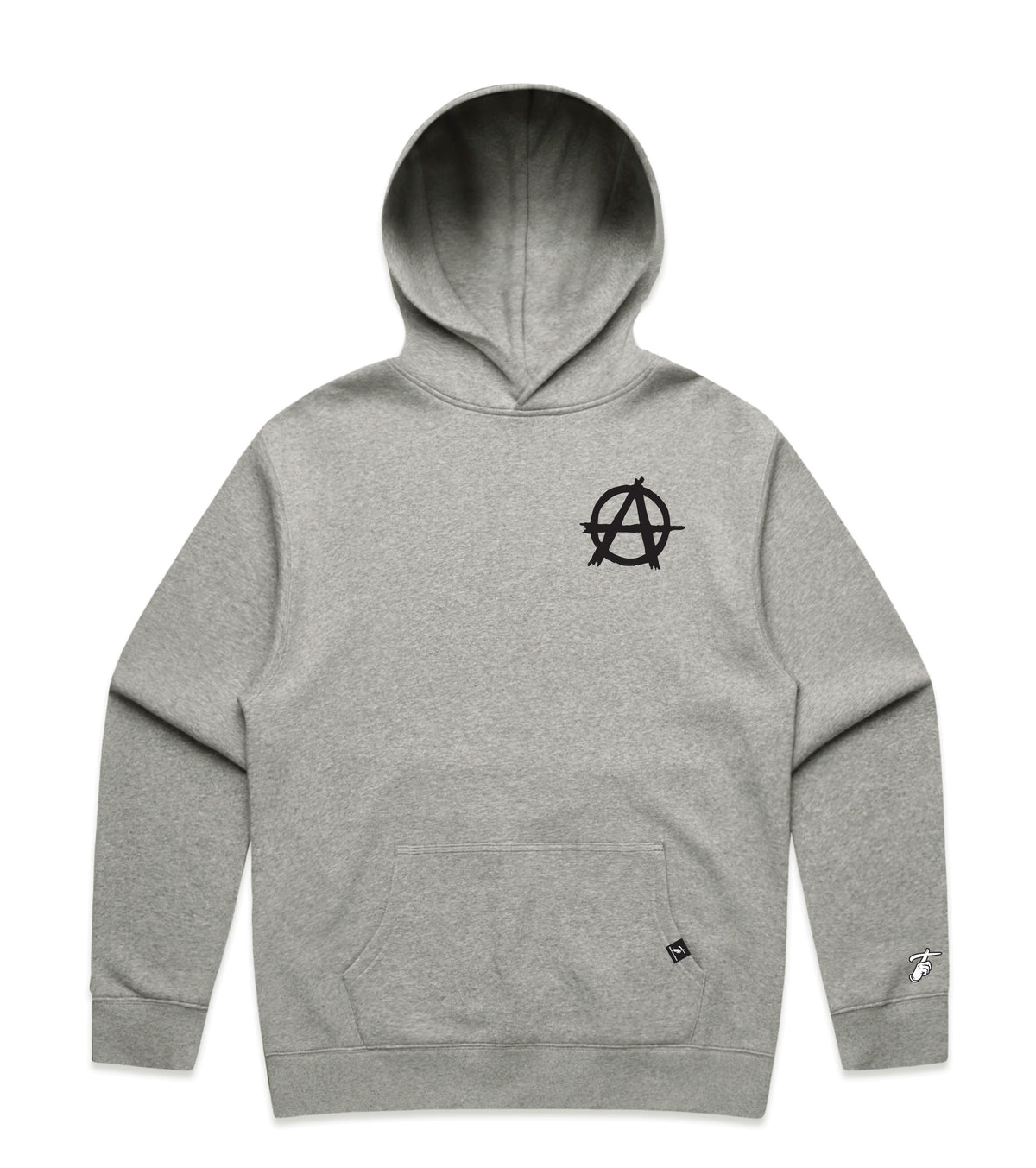 Grey Marle Hoodie with Bold Graphic
