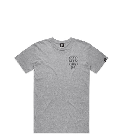 Grey Marle T-Shirt with Bold Graphic