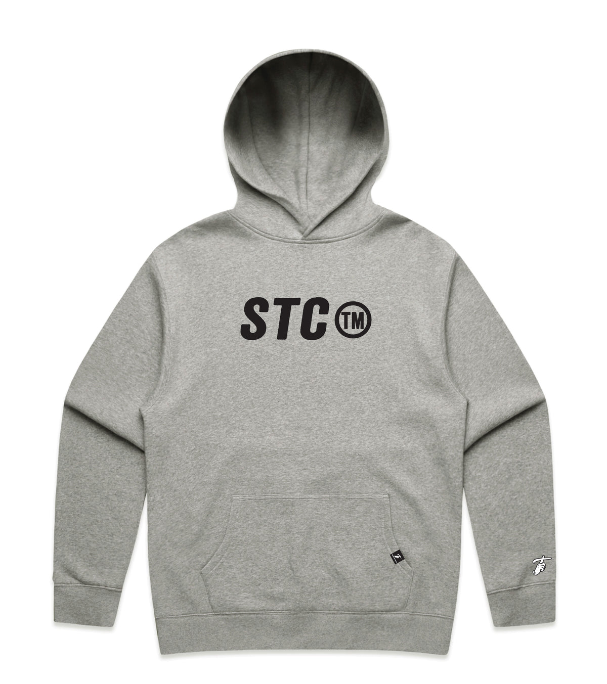 Grey Marle Hoodie with Bold Graphic