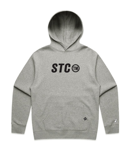 Grey Marle Hoodie with Bold Graphic