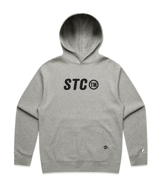 Grey Marle Hoodie with Bold Graphic