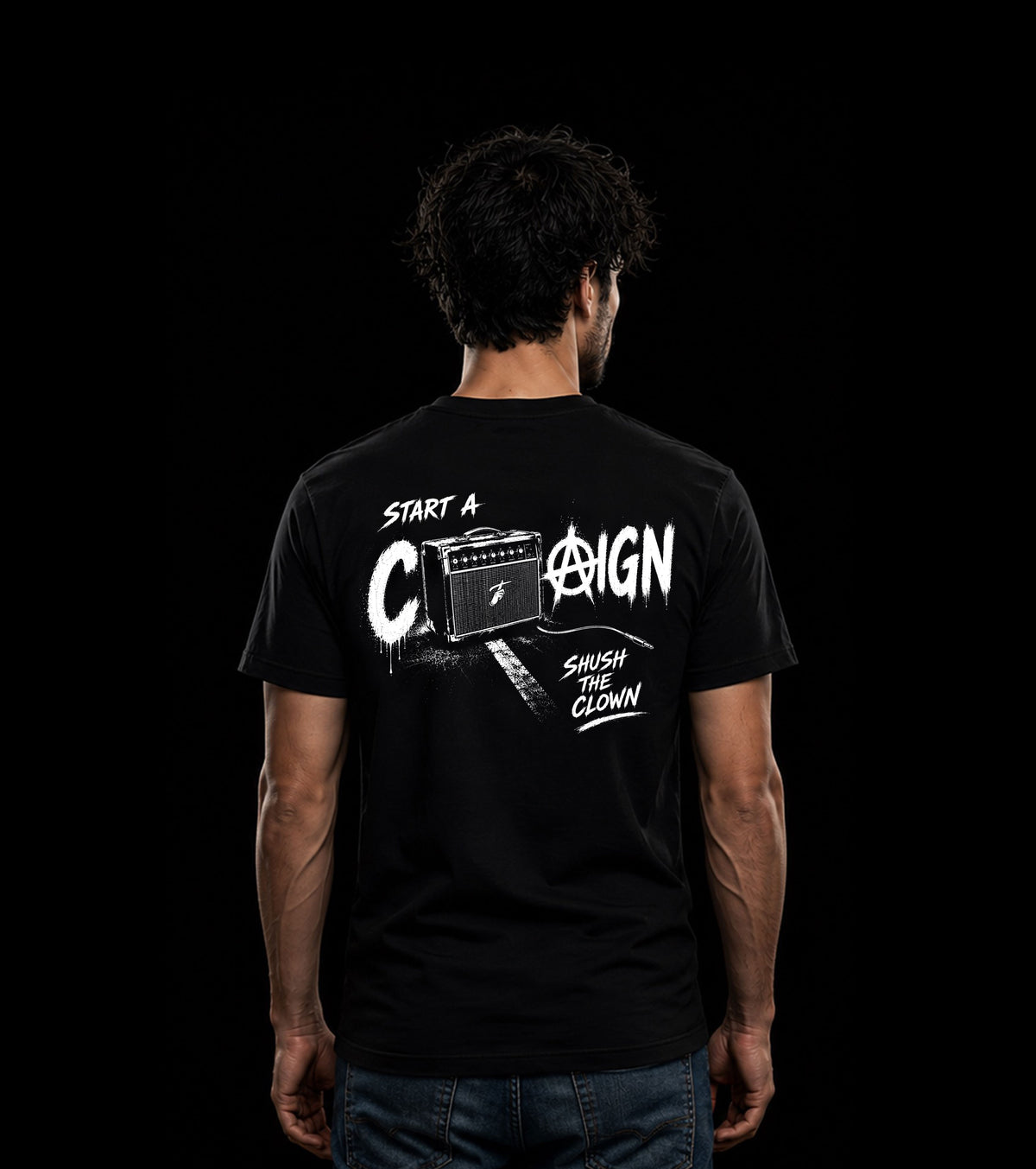 Black T-Shirt with Bold Graphic