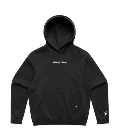 Black Hoodie with Wrap Print